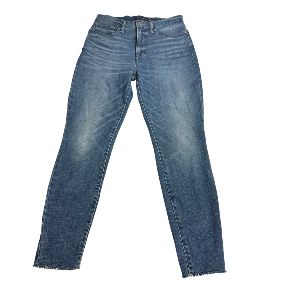 Lucky Brand Bridgette High Rise Skinny Medium Wash Jeans Sz 6 28x27 Raw Hem NWT